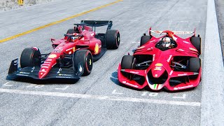 Ferrari F1 2022 F175 vs Ferrari F1 2025 Concept at Silverstone GP [upl. by Cordier]