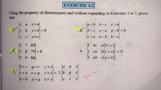 EX 42 Q1 TO Q8 SOLUTIONS OF DETERMINANTS NCERT CHAPTER 4 CLASS 12thPART1 [upl. by Arracahs]