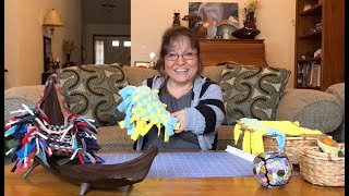 Making A Textured Woven Pot Holder With The Tiny Artist [upl. by Skcirdnek864]