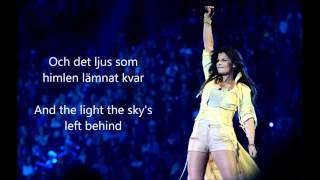 CarolaFångad av en stormvind Eurovision 1991 Sweden ENGLISH TRANSLATION [upl. by Oicram686]