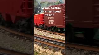 NYC Steam Engine high speed freight modelrailroad steamtrain modeltrainlayout modeltrain [upl. by Anaili198]