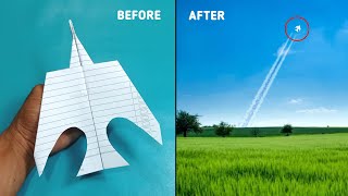 Best Paper plane  How to Make a Paper Jet Plane that Flies Far [upl. by Llertniuq973]