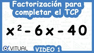 Factorización para Completar el Trinomio Cuadrado Perfecto  Video 1 de 6 [upl. by Keel332]