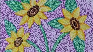 Stippling ArtDrawing Tutorial  Flower pot made by dots Pointillism Easy Pointillism Art [upl. by Nyrahs]