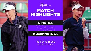 Sorana Cirstea vs Veronika Kudermetova  2022 Istanbul Semifinals  WTA Match Highlights [upl. by Lavud]