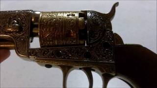 Denix 1851 Colt Navy Gold Nonfiring replica revolver [upl. by Ynatsed]