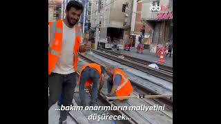 İstanbul Metro ve Tramvay Hatlari Ray Değişimi [upl. by Inaej]