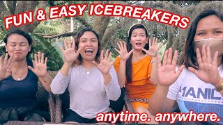 FUN AND EASY ICEBREAKERS YOU CAN PLAY ANYTIME ANYWHERE 2021 Simple Energizers for Groups Part 1 [upl. by Krefetz]