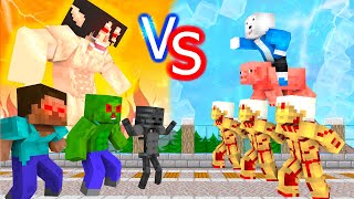 Monster School Big Titan Vs Sans With Angry Zombie  Minecraft Animation [upl. by Lorollas]