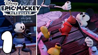 Disney Epic Mickey Rebrushed Walkthrough Part 1  Escaping Dark Beauty Castle [upl. by Swords]