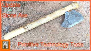 Primitive Technology Tools  Update How to Make a Stone Axe [upl. by Adamec]