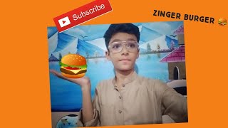 zingers burger 🍔zinger subscribe streetfood food vlog [upl. by Oneg617]