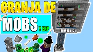 ✅GRANJA de MOBS y EXPERIENCIA  MINECRAFT Bedrock 121 [upl. by Kermit]