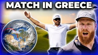 Sundowner Golf in Greece is insane  Matchplay vs Josh Koch Battle of Long Drivers [upl. by Adnuahsor]