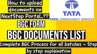 How To Fill TCS BGC Documents NextStep Portal  Background Check  All steps explained all batch [upl. by Dhaf614]