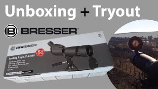 Bresser Spotting Scope 2060X60  Unboxing  Tryout [upl. by Siravaj]