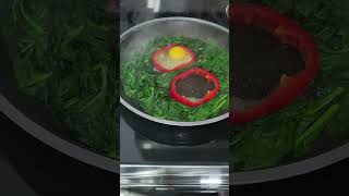 Quick breakfast Egg with Spinach healthyrecipes food [upl. by Nylikcaj]