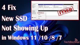 Fix New SSD Not Showing Up in Windows 11 10 8 7 How To Solve ssd not Recognized [upl. by Enirac]