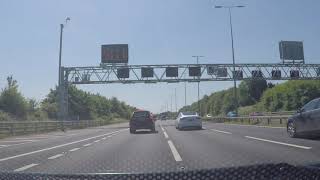 UK Motorways  Almondsbury  M5 north onto M4 Eastbound to M32 [upl. by Netty662]