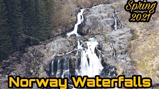 HATTEBERGFOSSEN  WATERFALL IN ROSENDAL  NORWAY SPRING 2021 [upl. by Iline]