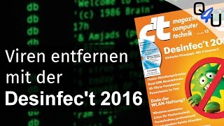 Viren entfernen mit der ct Desinfect 2016 amp Giveaway  QSO4YOU Tech [upl. by Annahsirhc]