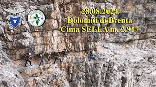 20240828 Dolomiti di Brenta Cima SELLA m 2917 e sentiero Benini  Sempreverdi Franciacorta [upl. by Ardnued]