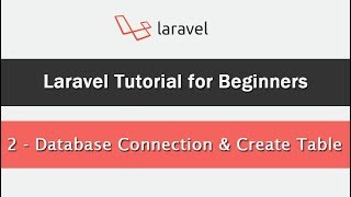 Laravel Tutorial for Beginners  Database Connection amp Create Table [upl. by Manvil]