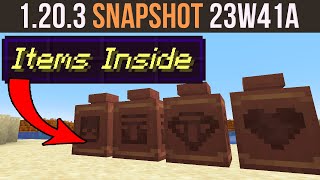 Minecraft 1203 Snapshot 23W41A  New Redstone  Decorated Pots Hold Items [upl. by Yenaiv]