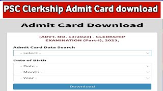 Wbpsc Clerkship Admit Card download Link Active 2024  PSC Clerkship Admit Card download 2024 [upl. by Sire]