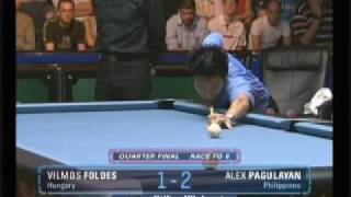 BCn presents The World Pool Masters  Alex Pagulayan vs Vilmos Foldes [upl. by Ahsekram436]