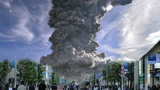 Volcano Sakurajima erupted in Japan Ashes covered Kagoshima [upl. by Jerrie]