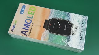 NEW 2024 Senbono Air 3 Smartwatch AMOLED Display  Unboxing and Feature review link in description [upl. by Resor]