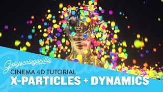 Xparticles Cinema 4D Tutorial  Dynamics Attractors And Color Changing Particles [upl. by Annej149]