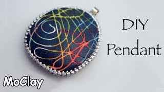 DIY Pendant  Polymer clay tutorial [upl. by Dutch929]