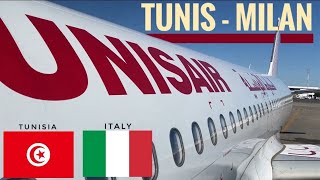 TRIPREPORT  Tunisair ECONOMY  Airbus A320  Tunis  Milan [upl. by Auohp245]