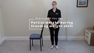 Home Exercise Partial weight bearing standing weight shift [upl. by Celesta532]