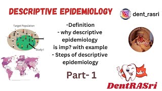 Descriptive epidemiology Part1  PHD  easy dentistry lecture Dental notes epidemiology dental [upl. by Fogarty258]