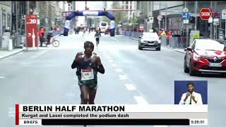 Kenyans shine at this year’s Berlin Half Marathon [upl. by Yrbua]