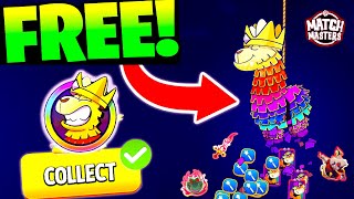 Match Masters  LUCKIEST PINATA EVER How to Win Coins Boosters and Spins in Match3 Online Game [upl. by Neelia]