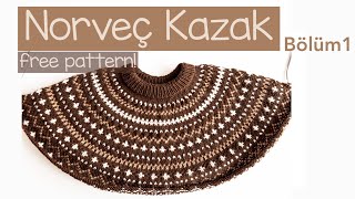 Norveç Kazak 1Bölüm Roba Yapımı  Yuvarlak Robalı Kazak  Norwegian  Icelandic Sweater Part 1 [upl. by Brant46]