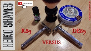 Comparison MÜHLE R89 vs Edwin Jagger DE89 [upl. by Gmur459]