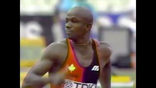 Mens 100m Semi Finals  1997 IAAF World Championships [upl. by Eeslehc]