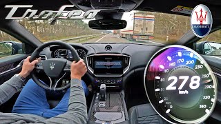 Maserati Ghibli Trofeo V8 quotGentlemans Ferrariquot on Autobahn [upl. by Handler]