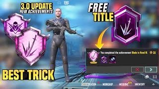 How To Complete  BLADE IN HAND  Achievement  30 Update Achievements Best Trick  PUBGM [upl. by Ehav220]