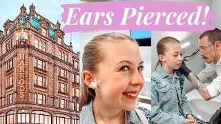 Piercing Darcys Ears at Harrods Girlie Trip to London  Sightseeing Lion King amp Vloggy Chat [upl. by Hecht]