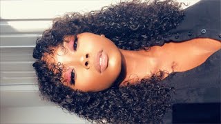 DIY SEXY CURLY HAIR LAYERED WITH BANGS  ft Julia hair company [upl. by Marysa]