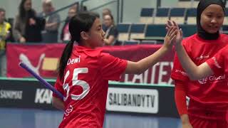 Singapore v New Zealand  U19 Womens World Floorball Championships Highlights [upl. by Leontine]