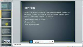 Intorduction to printers Impact and non Impact printers [upl. by Ahsimac]