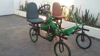 Four wheel bicycle Quadracycle Homemade [upl. by Eddina]