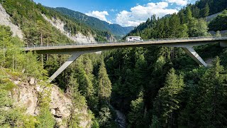 Versamertobel mit dem Wohnmobil Bonaduz  Ilanz entlang der Rheinschlucht [upl. by Bette330]